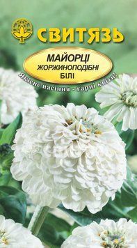 Насіння "Майорцi стрункі жоржиноподібні білі", 1г Свитязь kvitka_sv_16 фото