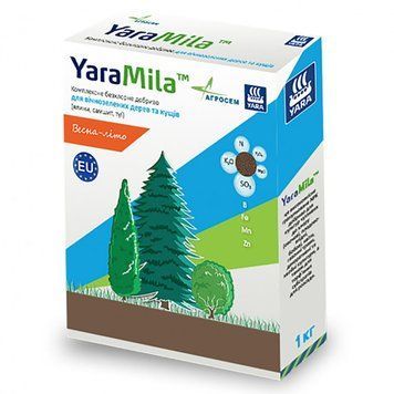 Добриво безхлорне для вічнозелених дерев та кущів Весна-Літо, YaraMila 25227 фото