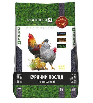 Оганічне добриво Курячий послід 6л Peatfield 00732 фото