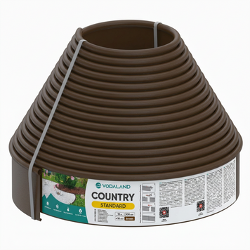Бордюр садовий Country Standart H100 15м, Коричневий 00801 фото