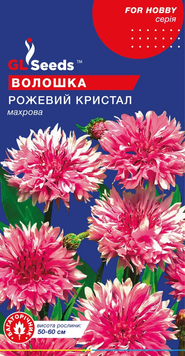 Квіти Волошка Рожевий кристал 0.5г, GL Seeds 00831 фото