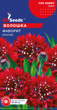 Квіти Волошка Фаворит червоний 0.5г, GL Seeds 00832 фото