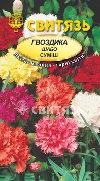 Насіння "Гвоздика Шабо суміш", 0,2г Свитязь kvitka_sv_50 фото