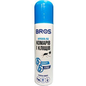 Аерозоль від комарів і кліщів 90 мл, Bros 23505 фото